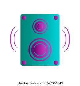 Speaker isolated on white background, Vector illustration