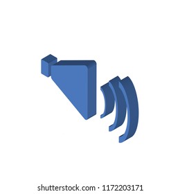 Speaker isometric left top view 3D icon