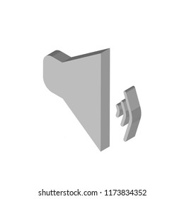Speaker isometric left top view 3D icon