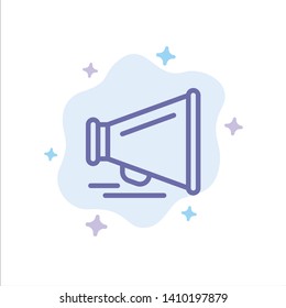 Speaker, Laud, Motivation Blue Icon on Abstract Cloud Background