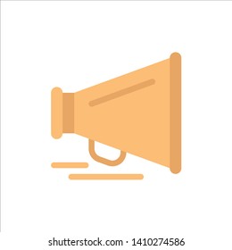 Speaker, Laud, Motivation  Flat Color Icon. Vector icon banner Template