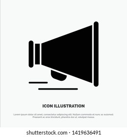 Speaker, Laud, Motivation solid Glyph Icon vector