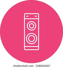 Speaker line circle icon vector image. Can also be used for web apps, mobile apps and print media.