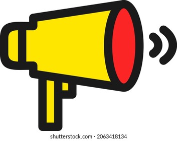  Diseño de iconos vectores con relleno de línea del altavoz
