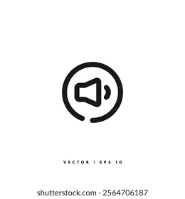 Speaker Line Icon. Editable Stroke