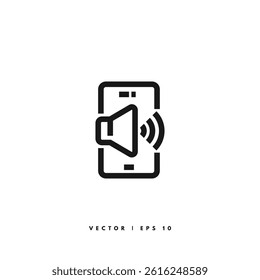 Speaker Line Icon. Editable Stroke