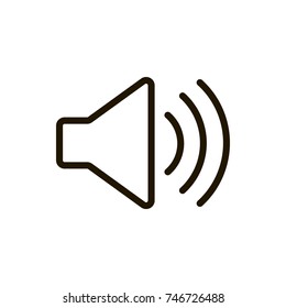 Speaker line icon. High quality black outline logo for web site design and mobile apps. Vector illustration on a white background.