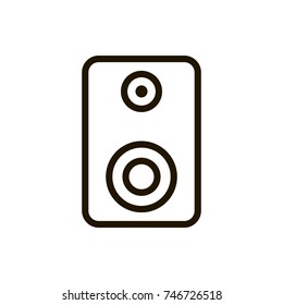 Speaker line icon. High quality black outline logo for web site design and mobile apps. Vector illustration on a white background.