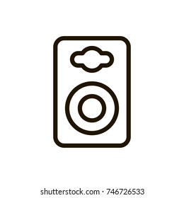 Speaker line icon. High quality black outline logo for web site design and mobile apps. Vector illustration on a white background.