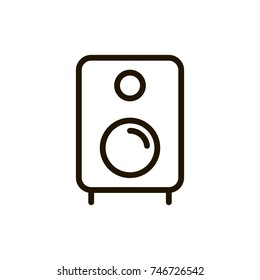 Speaker line icon. High quality black outline logo for web site design and mobile apps. Vector illustration on a white background.