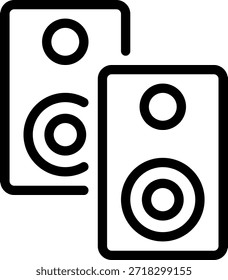 Vector de ilustración de icono de línea de altavoz