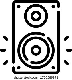 speaker line icon illustration vector