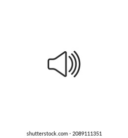 speaker line icon, outline vector sign, pixel perfect icon