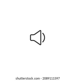 speaker line icon, outline vector sign, pixel perfect icon