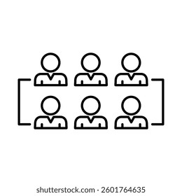 Speaker Line Icon. Teamwork, Business, Planning, Strategy, Marketing, Leadership, Work Group, Meeting, Partnership Icons Editable Stroke Vector Illustration