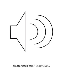 Speaker line icon vector design template and illustration with editable