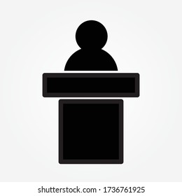 speaker line icon, vector illustration eps10