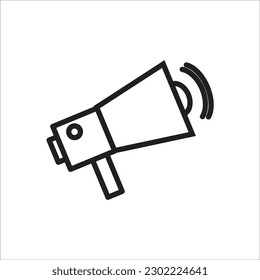 icono de nueva línea de altavoz