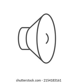 Icono de contorno de línea o altavoz