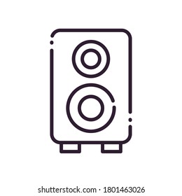 speaker line style icon design, Music sound melody song musical art and composition theme Vector illustration