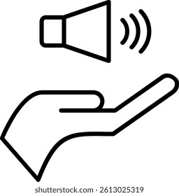 Speaker Line Vector Icon Design