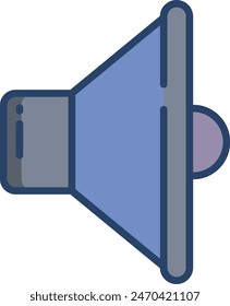 Speaker linear color vector illustration