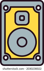 Speaker Linear Filled Vector Icon Design