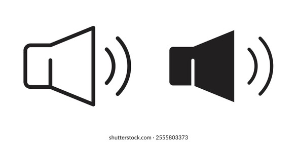 Speaker liner icon vector set.