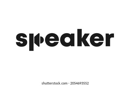 speaker logo design. logo type and vector logo