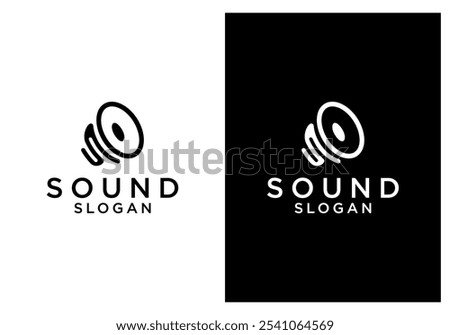 speaker logo design vector with letter S concept.