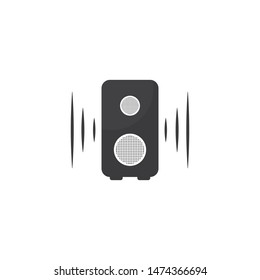 speaker logo template vector icon illustration design 