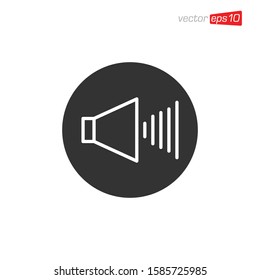 Speaker or Loudspeaker Icon Design Vector