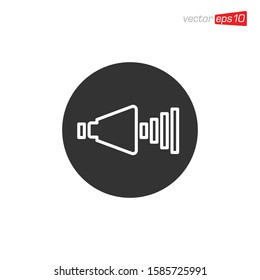 Speaker or Loudspeaker Icon Design Vector