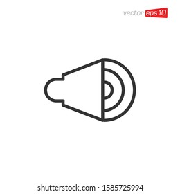 Speaker or Loudspeaker Icon Design Vector