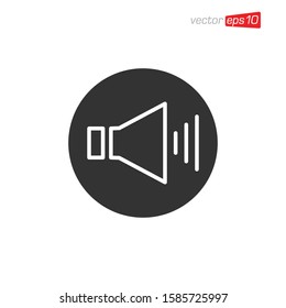 Speaker or Loudspeaker Icon Design Vector