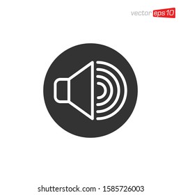 Speaker or Loudspeaker Icon Design Vector