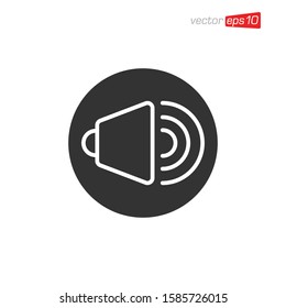 Speaker or Loudspeaker Icon Design Vector