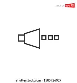 Speaker or Loudspeaker Icon Design Vector