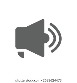Icono del altavoz y del altavoz, Vector blanco del fondo