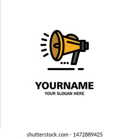 Speaker, Loudspeaker, Voice, Announcement Business Logo Template. Flat Color