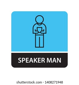 Speaker man icon for web and mobile