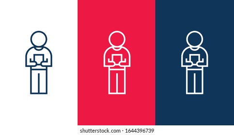 Speaker man icon for web and mobile
