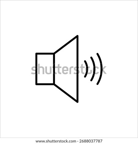 Speaker with medium sound waves indicating an average volume level.