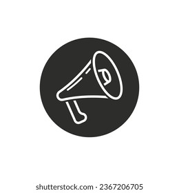speaker megaphone line  icon vector design template web