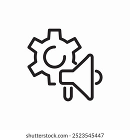 Lautsprecher Megaphon Einstellung Symbol Vektor