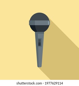 Speaker microphone icon. Flat illustration of speaker microphone vector icon for web design