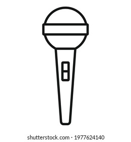 Speaker microphone icon. Outline speaker microphone vector icon for web design isolated on white background