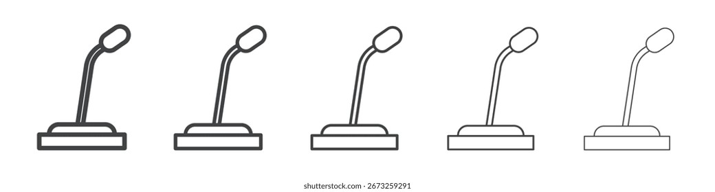 Ícone do microfone do alto-falante símbolo simples da coleção de ilustrações