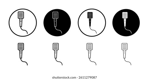 Speaker Microphone icon Thin line art collection