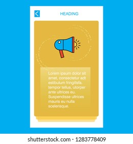 Speaker  mobile vertical banner design design. Vector